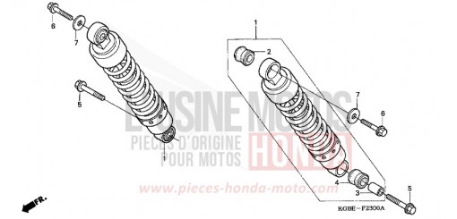 KISSEN, HINTEN VT125C6 de 2006